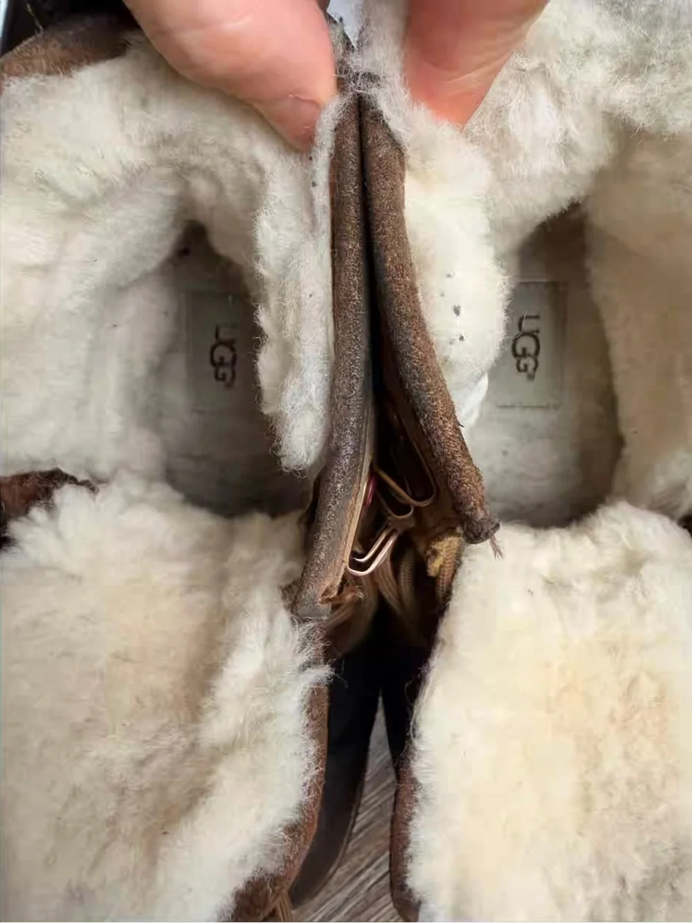 UGG Hannen TL Waterproof Leather Boots Dark Chestnut Brown Shearling Lined | 8